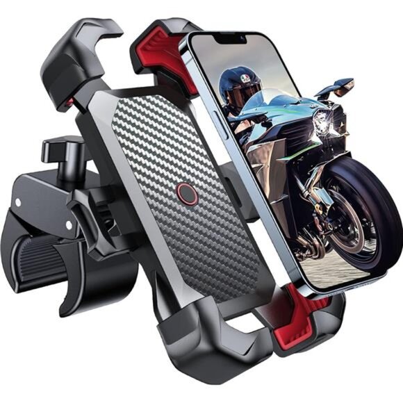 Motorcycle Phone Mount, [1s Auto Lock][100mph Military Anti-Shake] - Picture 1 of 7
